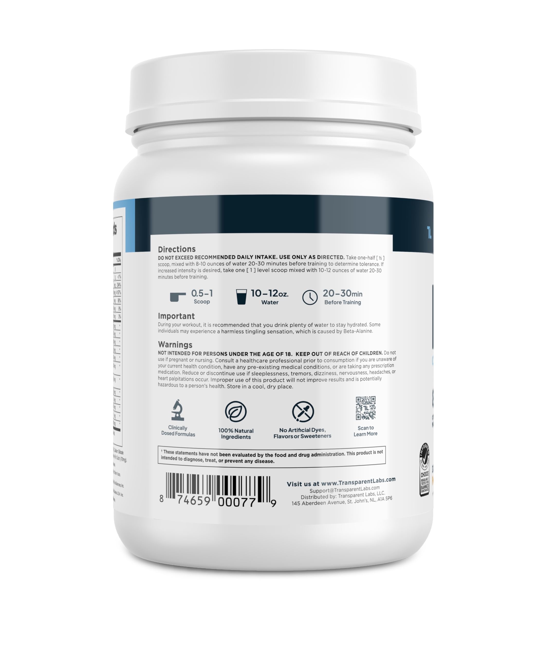 Transparent Labs Bulk Pre-Workout energy and focus visual for training