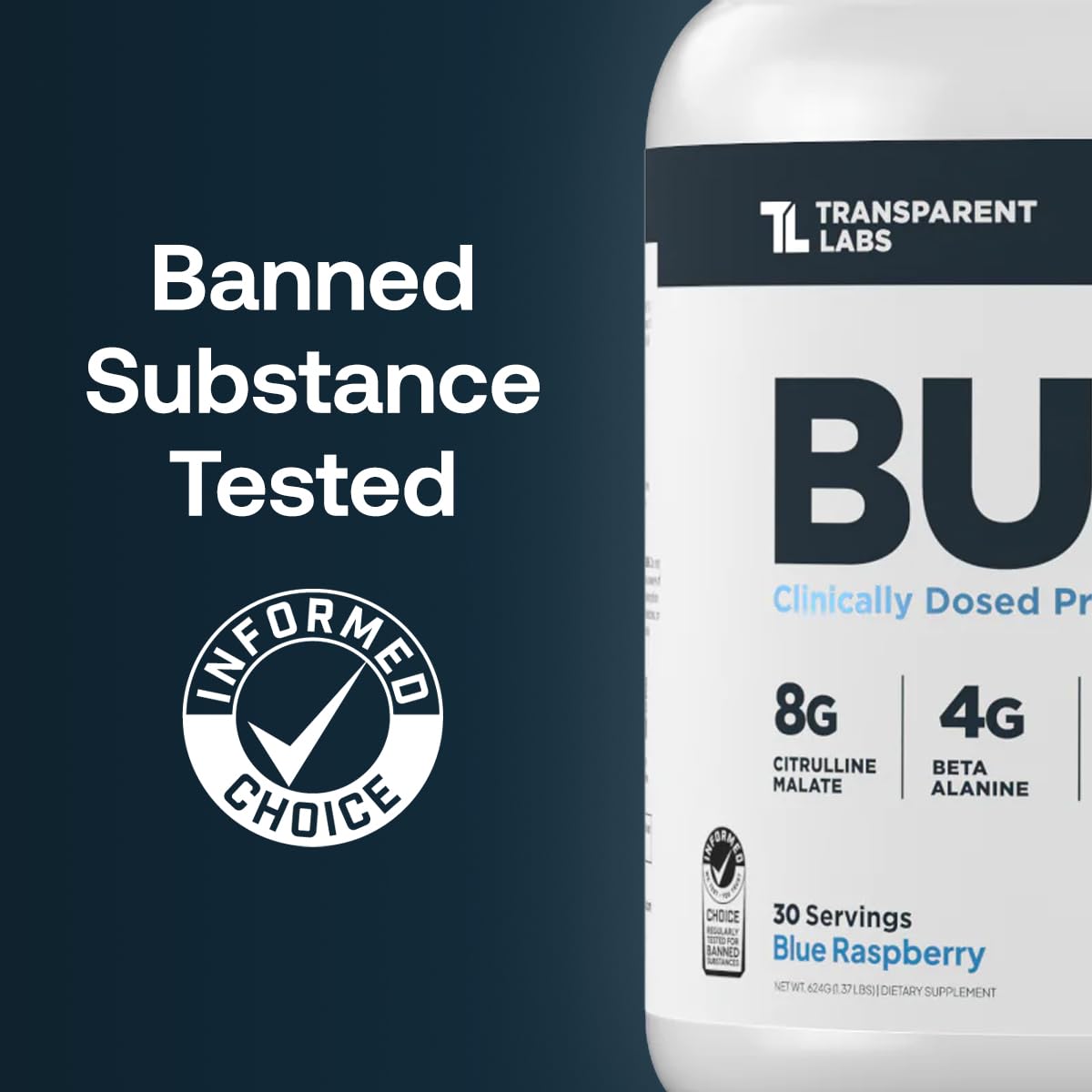 Transparent Labs Bulk Pre-Workout ingredients science close-up highlights evidence-based blend