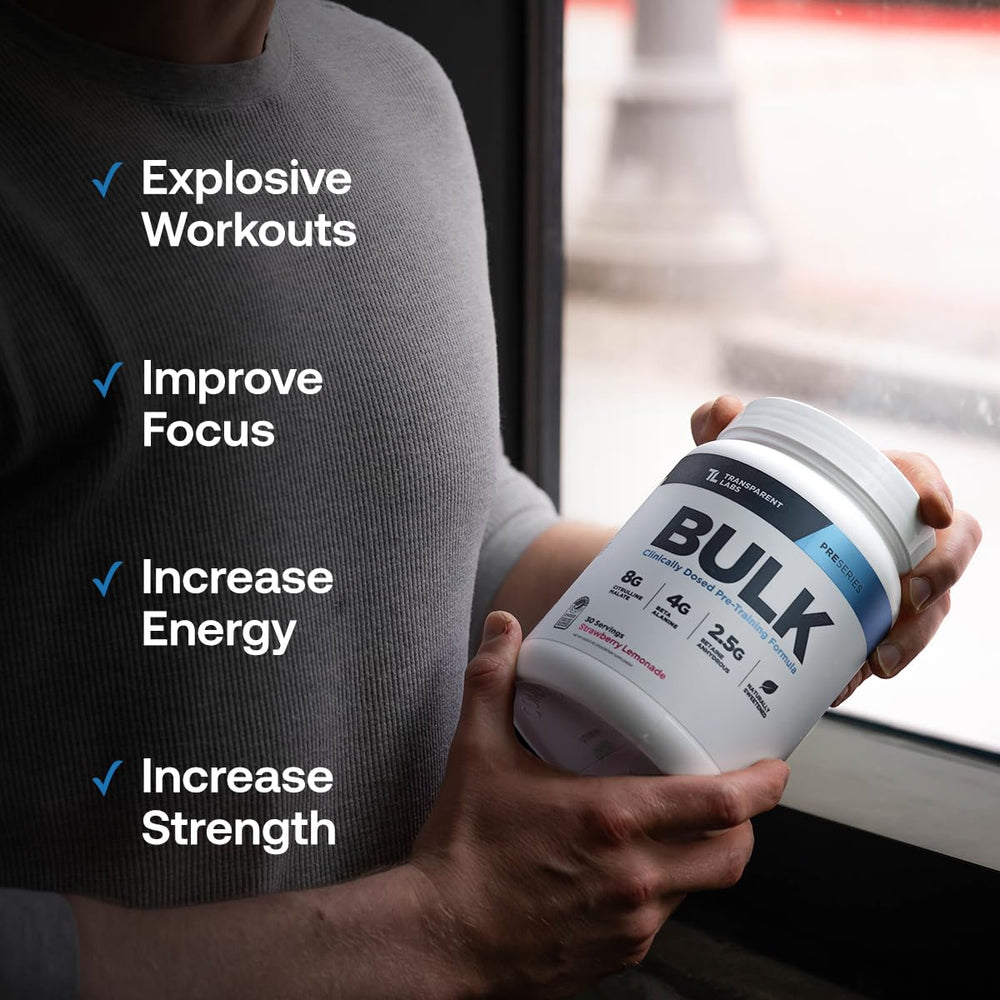 Transparent Labs Bulk Pre-Workout PurCaf caffeine source for clean energy