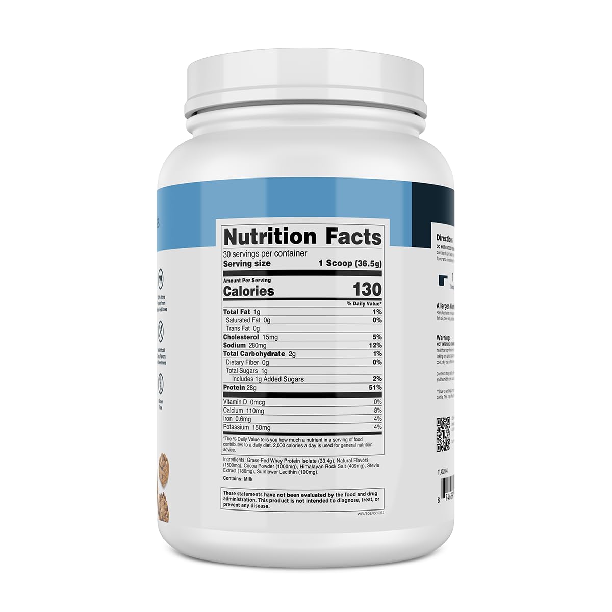 Transparent Labs gluten-free label on Whey Isolate packaging.