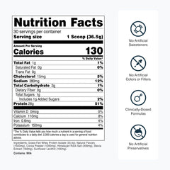 Transparent Labs Grass-Fed Whey Isolate bottle highlights naturally flavored, gluten-free protein.