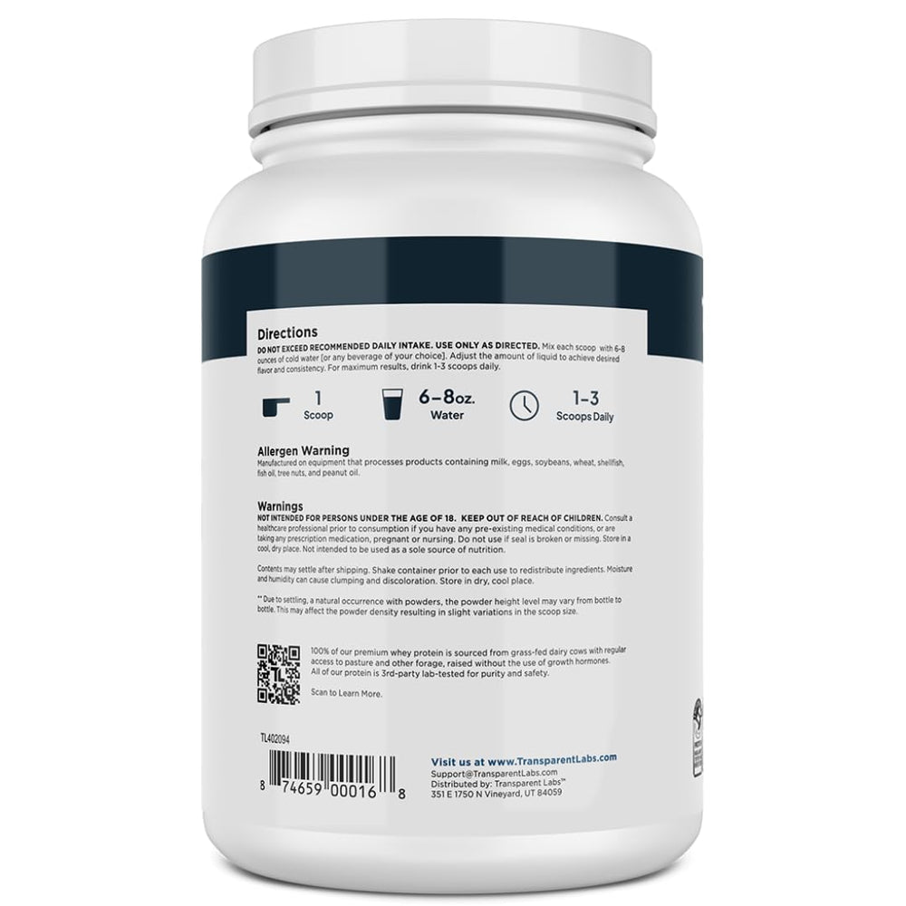 Transparent Labs breakfast bowl with whey shake features quick post-workout fuel.
