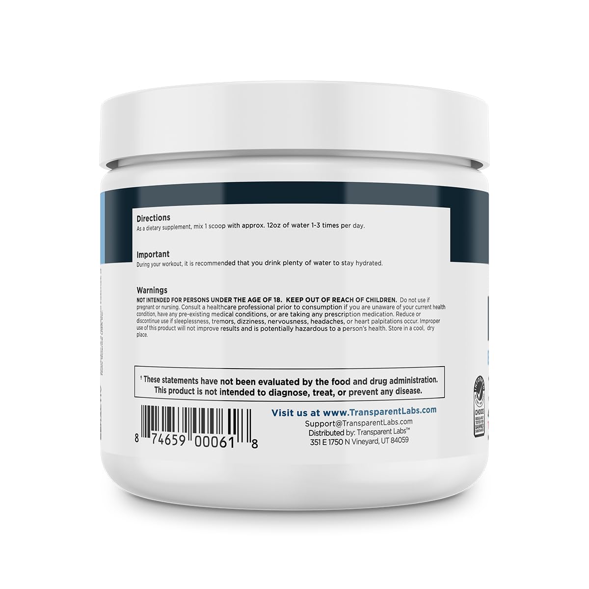 Transparent Labs Hydrate Tropical Punch ready-mix setup for post-workout replenishment.