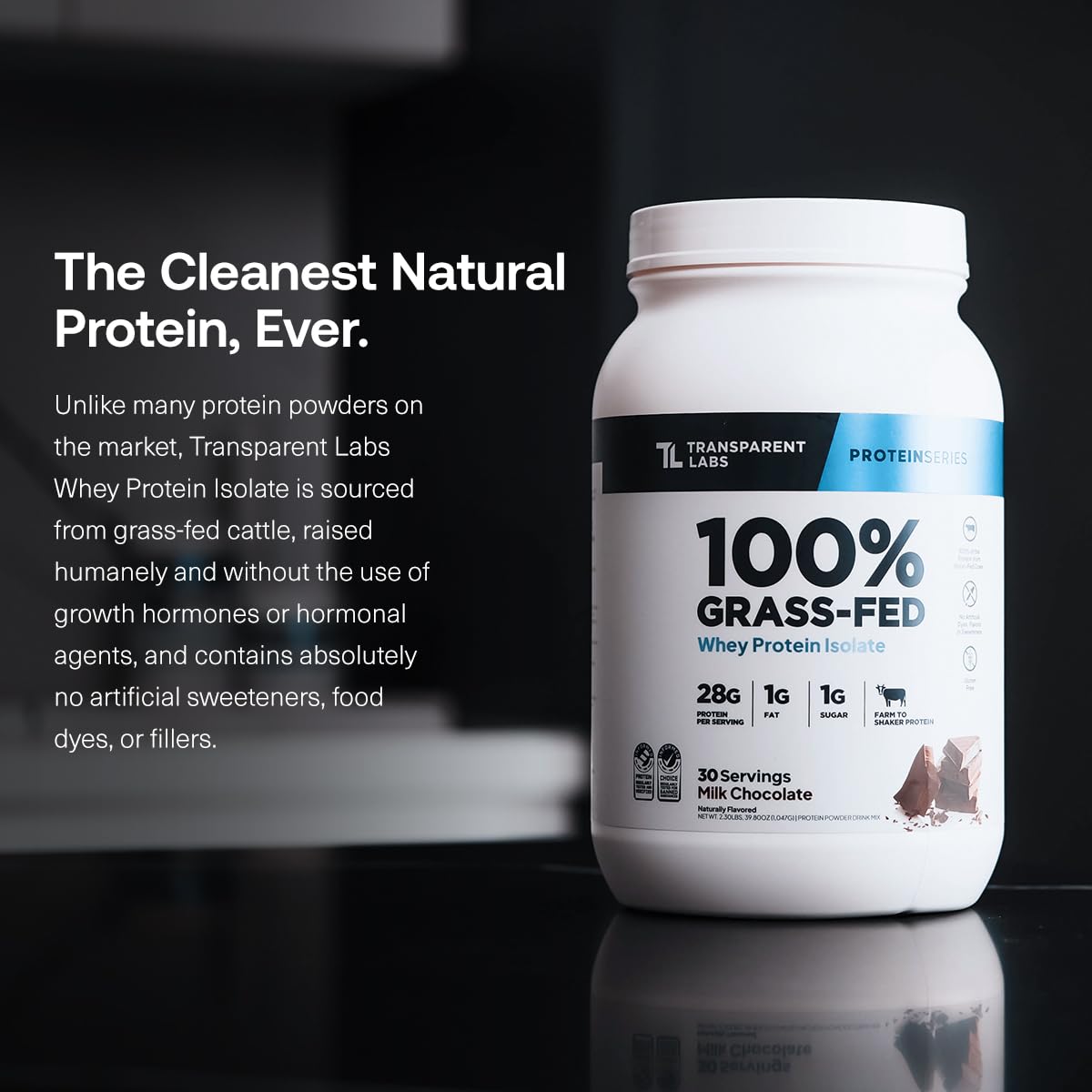Transparent Labs Naturally Flavored label; no artificial sweeteners or dyes.