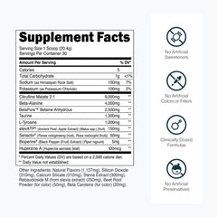 Transparent Labs Stim-Free front of tub with clear branding and tropical punch flavor.