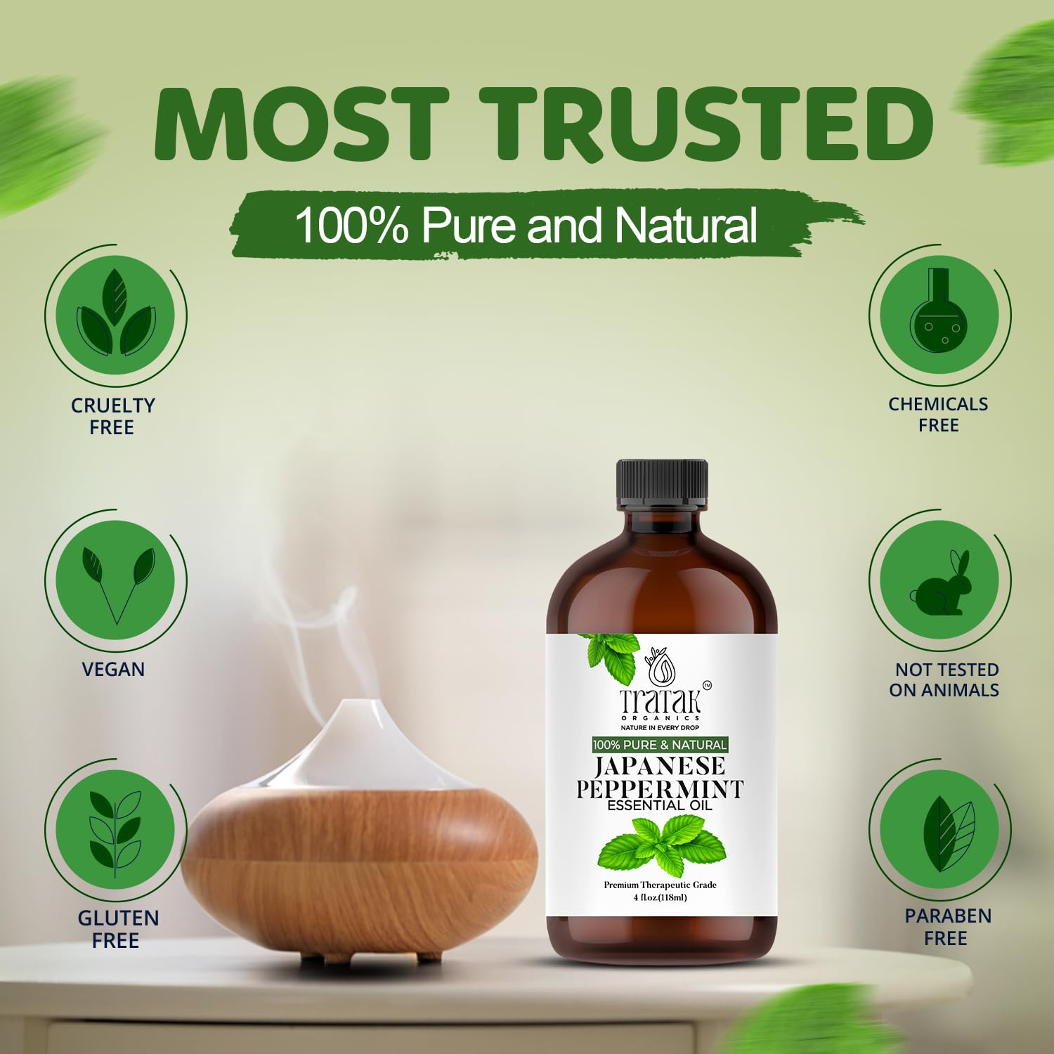 TRATAK ORGANICS uso de limpieza con aceite de menta