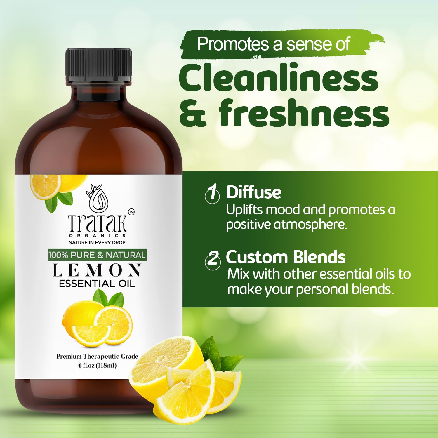 Sesión de aromaterapia con TRATAK ORGANICS limón para relajación y enfoque