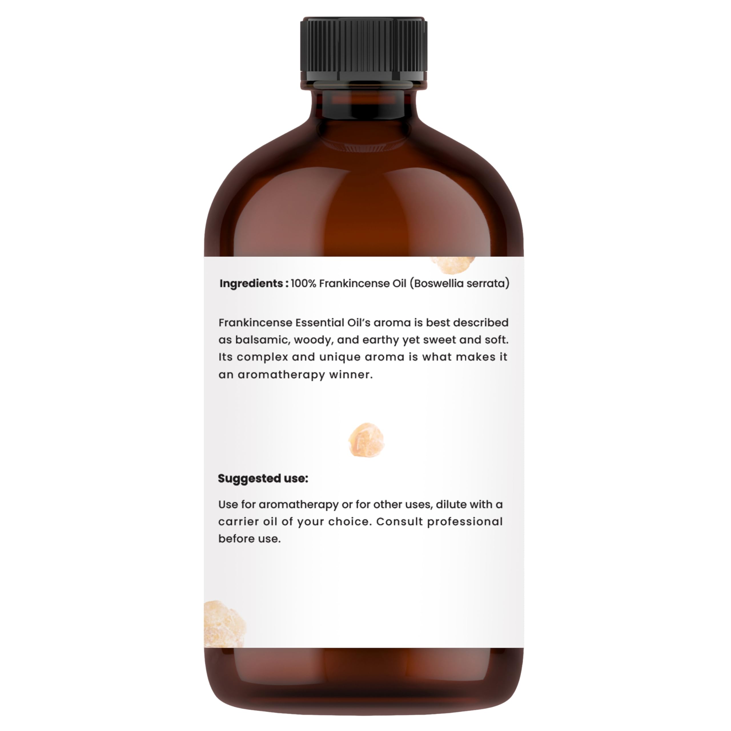 TRATAK ORGANICS Cuidado de la piel con incienso y mezcla con aceite portador.