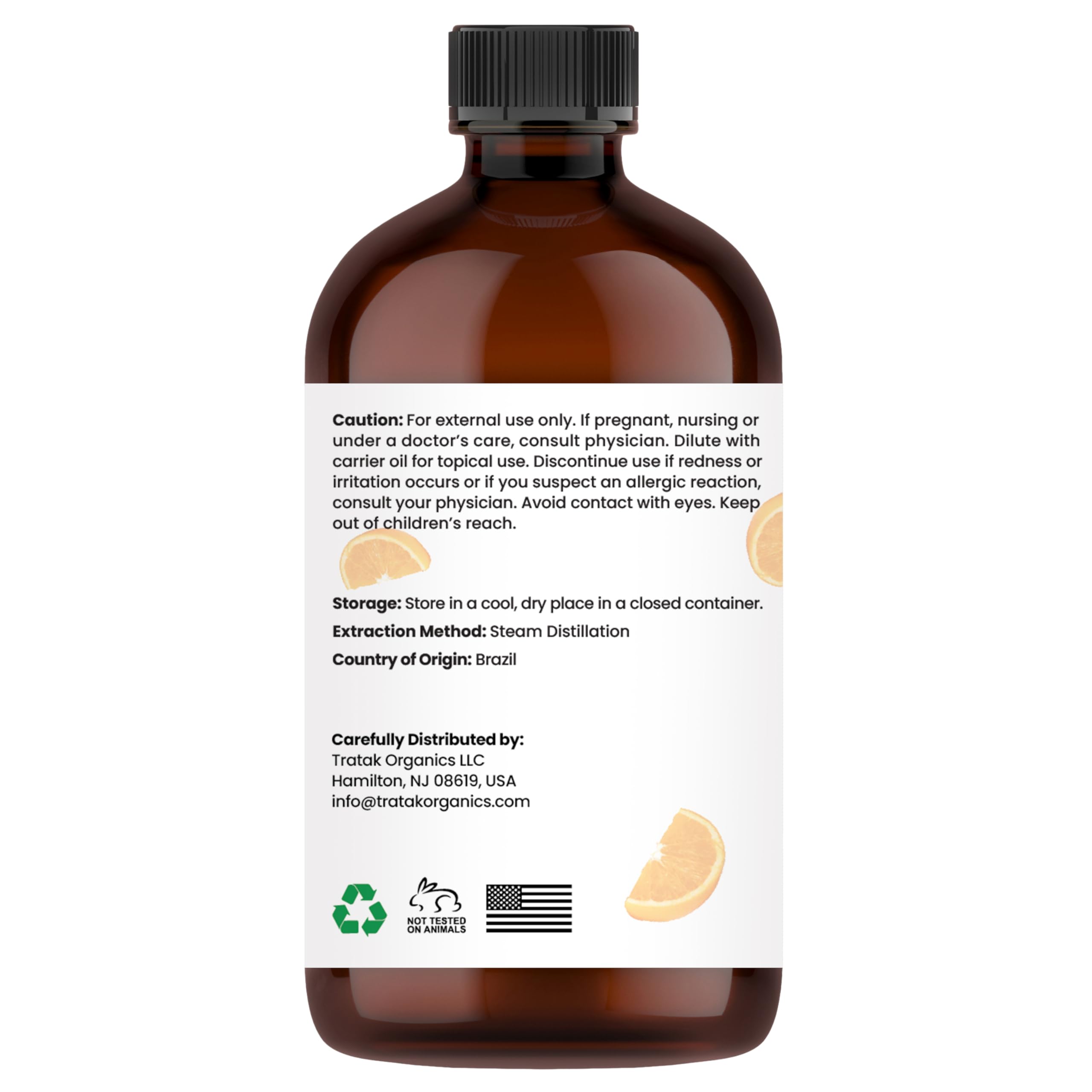 TRATAK ORGANICS Sweet Orange Oil for DIY skincare and candles
