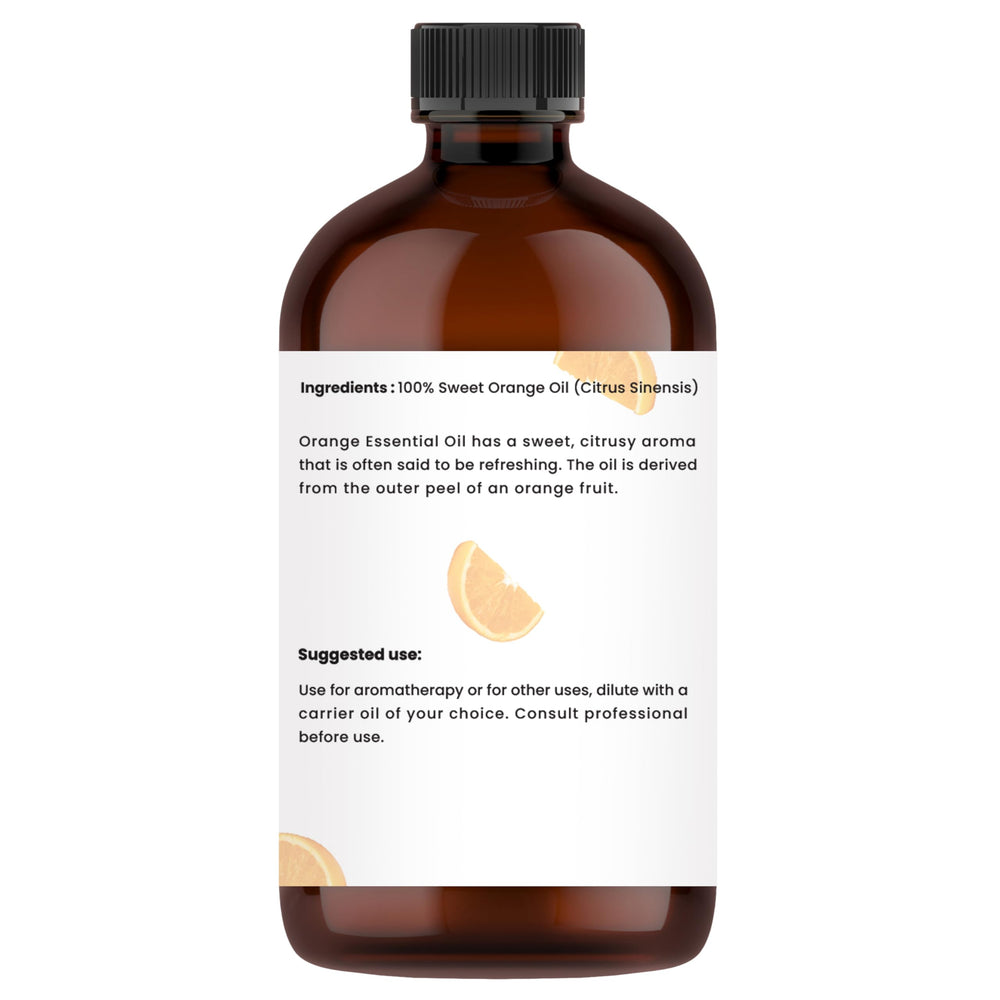 TRATAK ORGANICS Sweet Orange Oil in a diffuser releasing bright citrus aroma