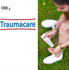 Traumacare Cream label front highlights brand and product name for quick recognition.