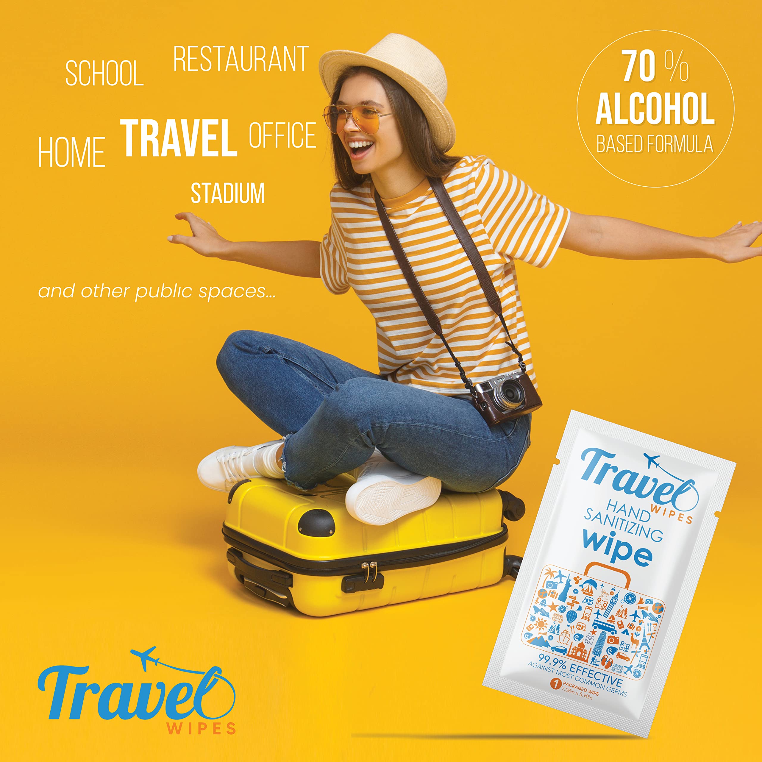 Travel Wipes durable tear-resistant wipes designed for on-the-go use.