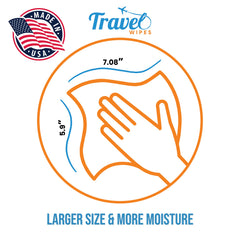 Travel Wipes fragrance-free formula gentle on skin while providing effective sanitizing.