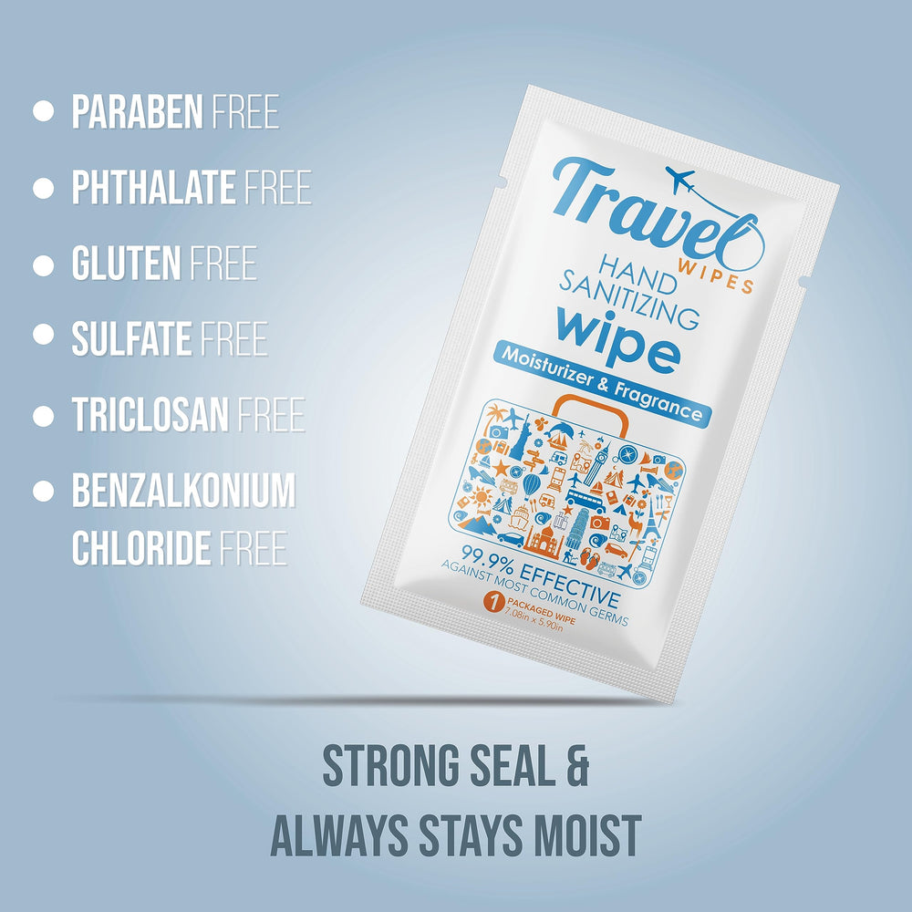 Travel Wipes leave no sticky residue after use.