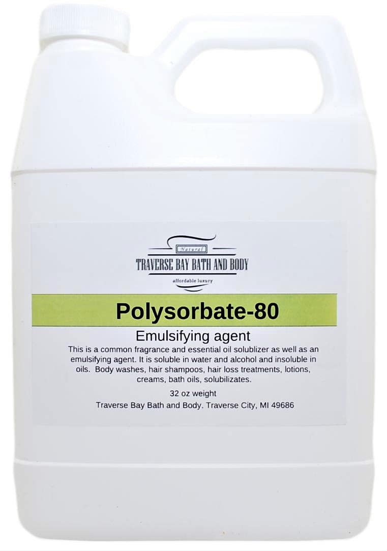 Traverse Bay Polysorbate 80 used in body care formulations for even dispersion.