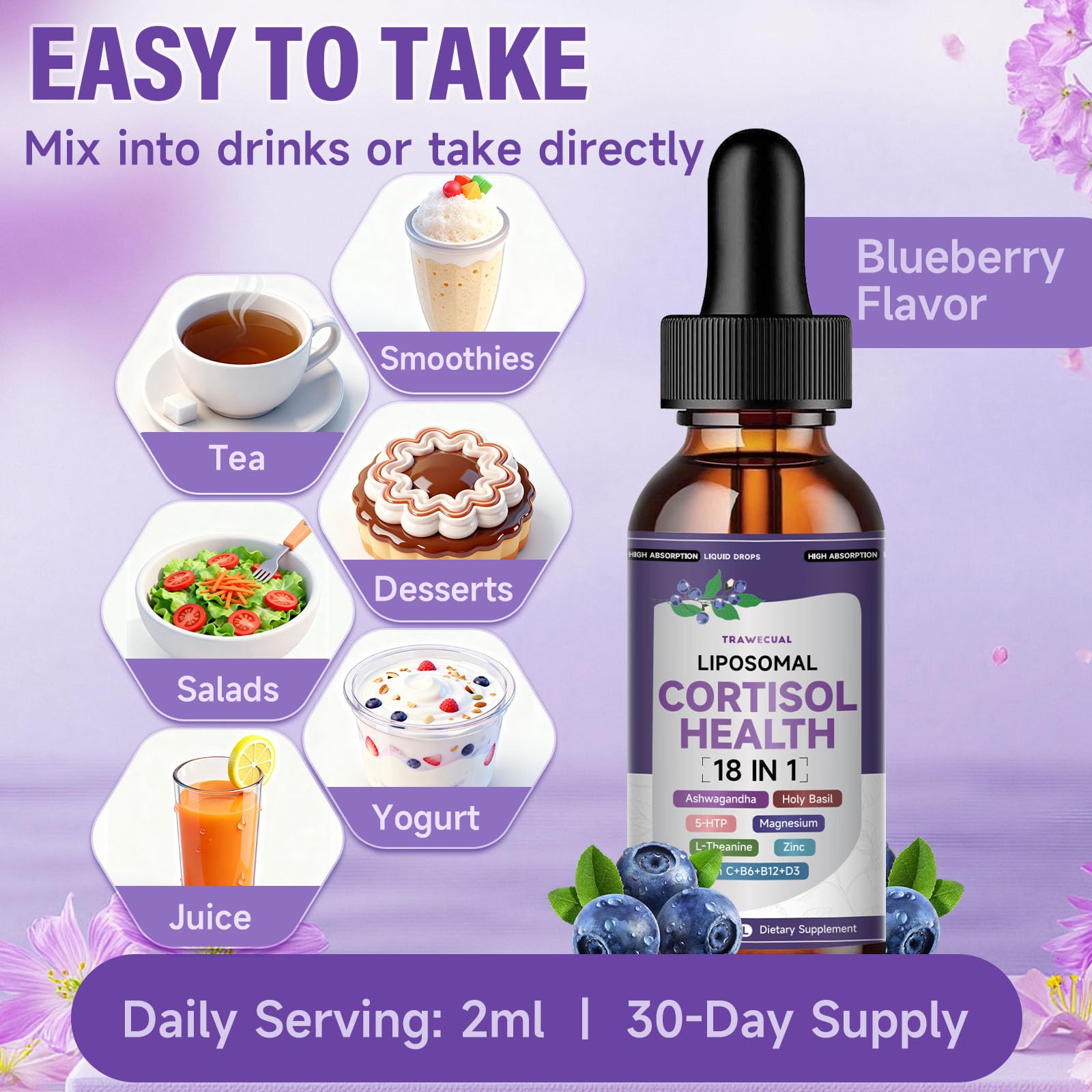 Trawecual drops on a nightstand ready for sleep support