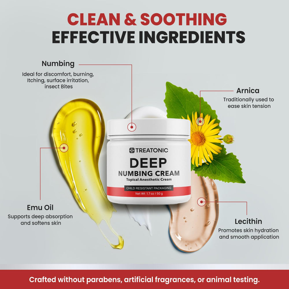 Treatonic Arnica ingredient providing gentle relief for irritated skin.