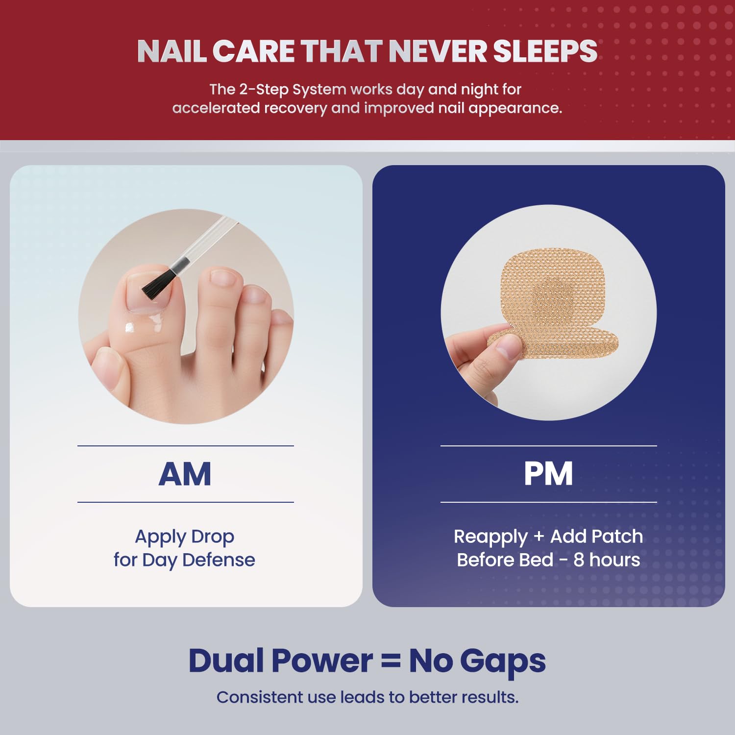 Treatonic morning liquid application absorbed quickly into the nail