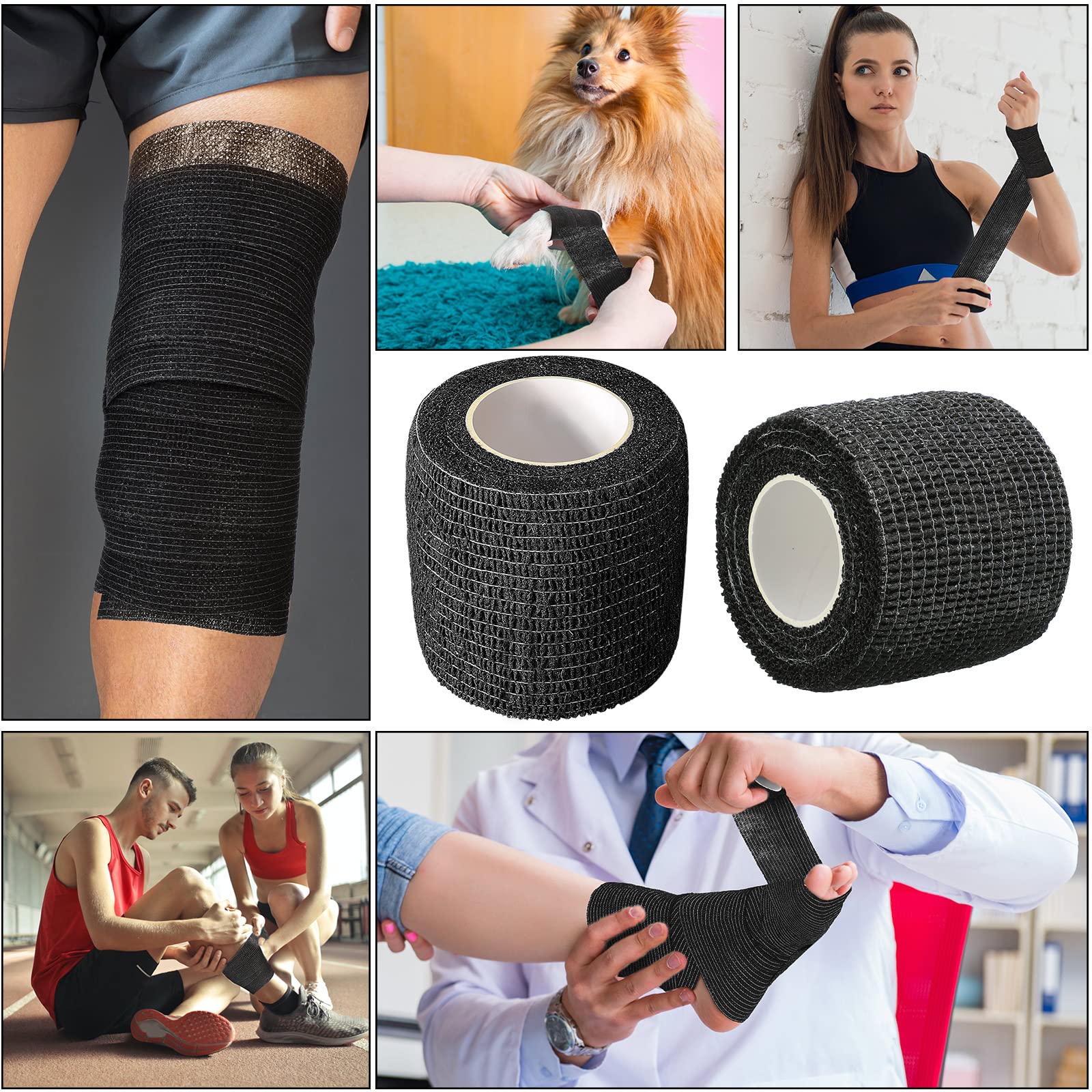 Treela cohesive wrap uses breathable fabric for comfortable wear during movement.