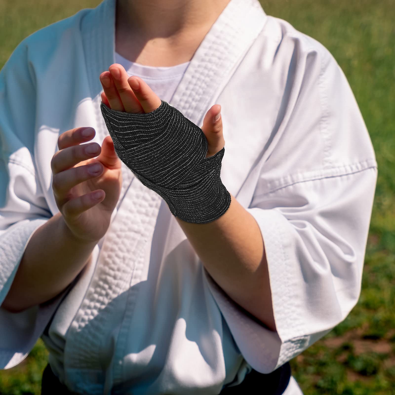 Treela wrap supports sports use with breathable, tear-by-hand design.