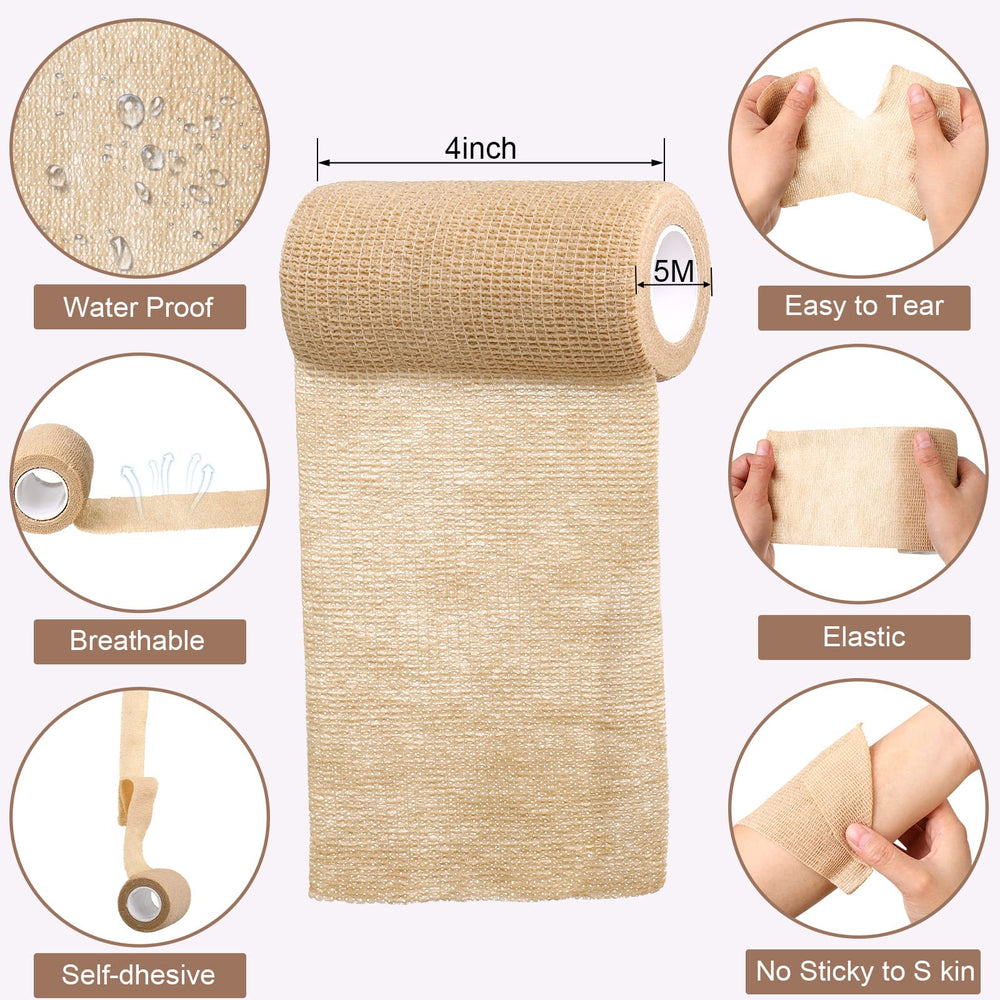 Nude breathable cohesive wrap by Treela is skin-friendly for daily use.