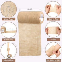 Nude breathable cohesive wrap by Treela is skin-friendly for daily use.