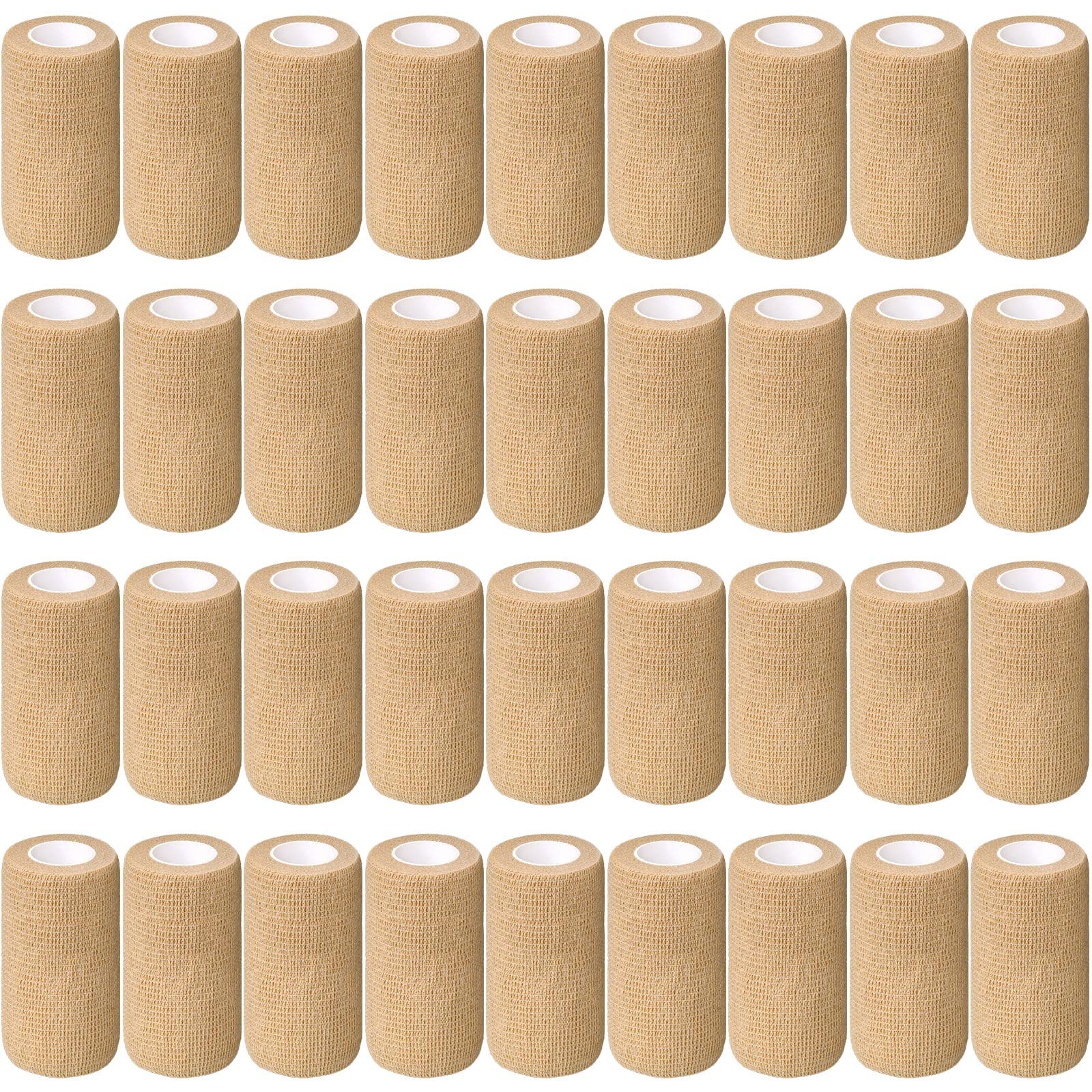 Treela self-adherent bandage in nude color provides secure, comfortable joint wrap.