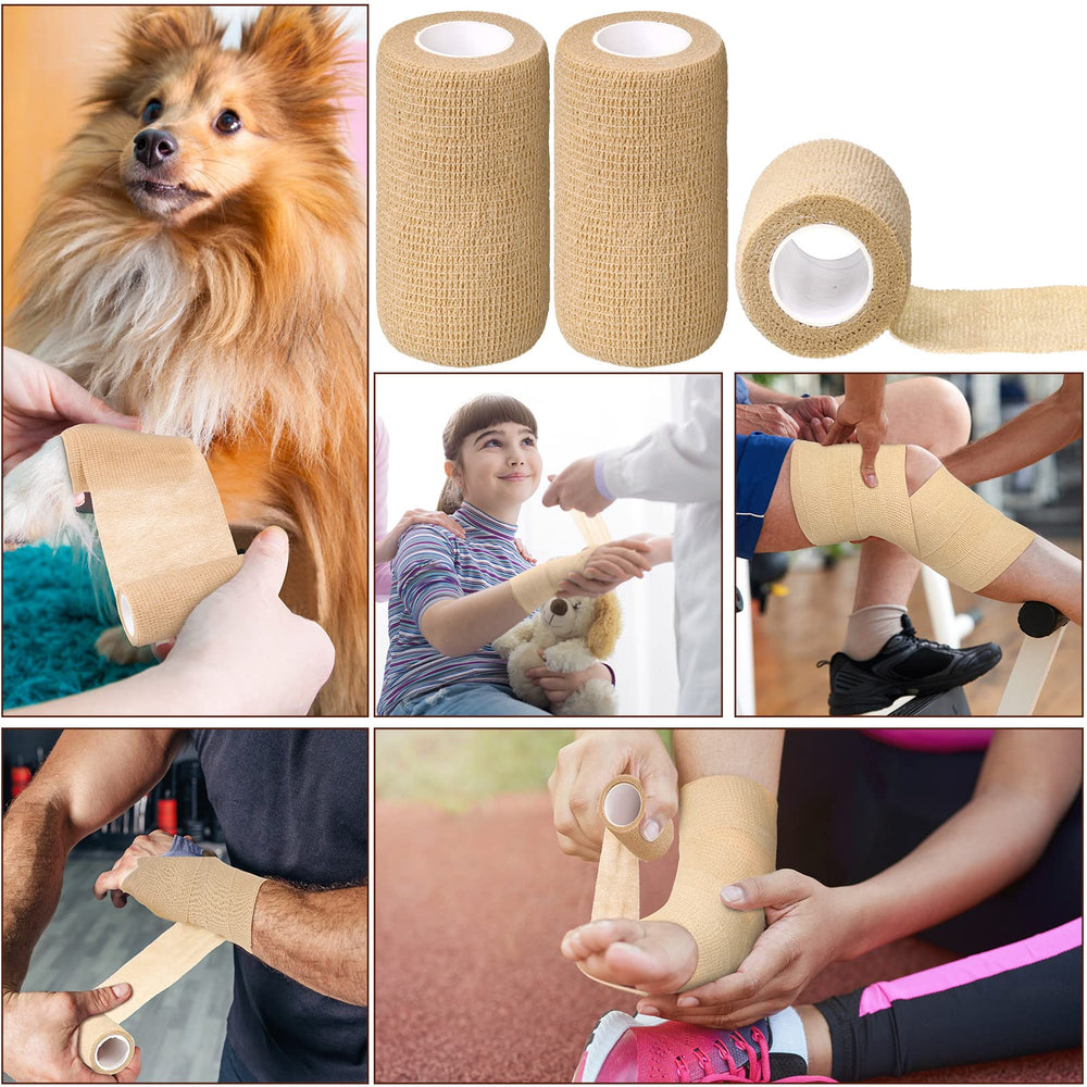 Versatile adhesive bandage wrap for ankle, knee, or finger support by Treela.