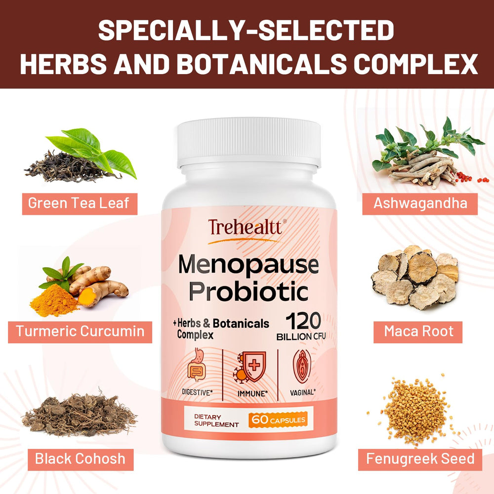 Trehealtt 13-in-1 blend graphic indicates a comprehensive botanical formula.