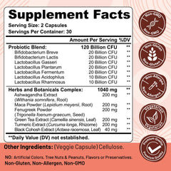 Trehealtt bottle label shows vegan and gluten-free formulation.