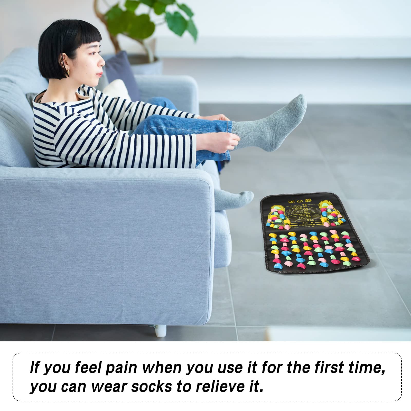 TrelaCo acupoint mat foot massage with movable points for comfort