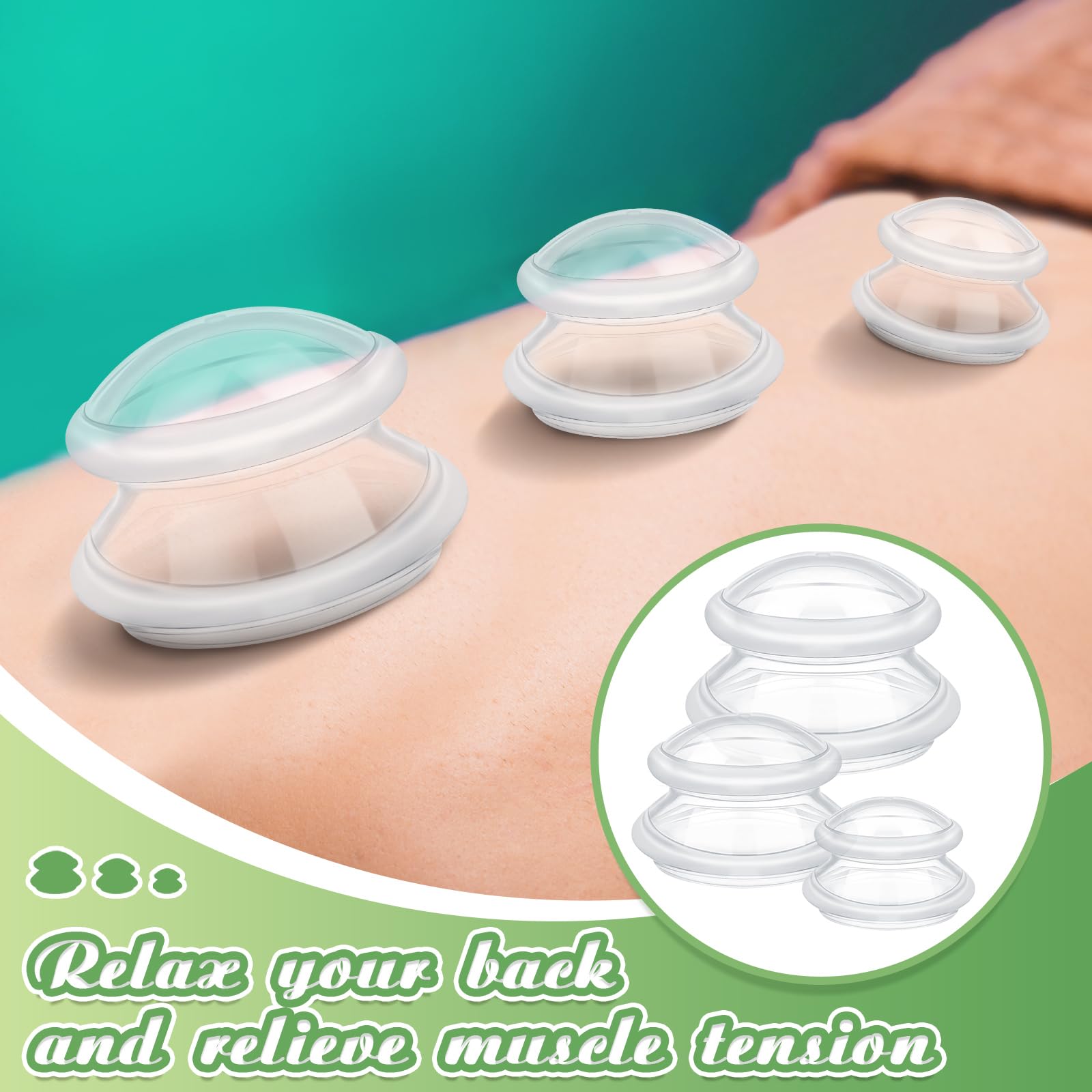 TrelaCo medium silicone cupping cup for shoulders and arms