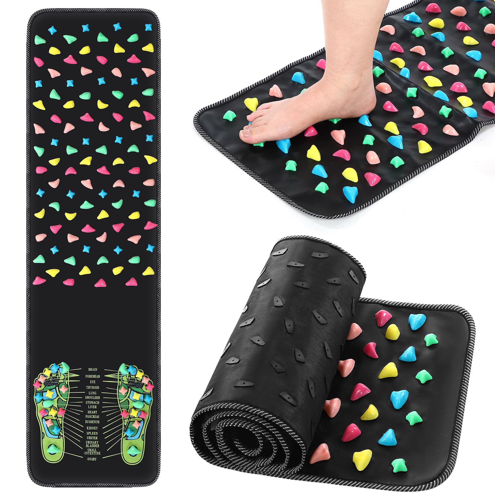 TrelaCo foot massage mat sole massage section showing targeted foot points
