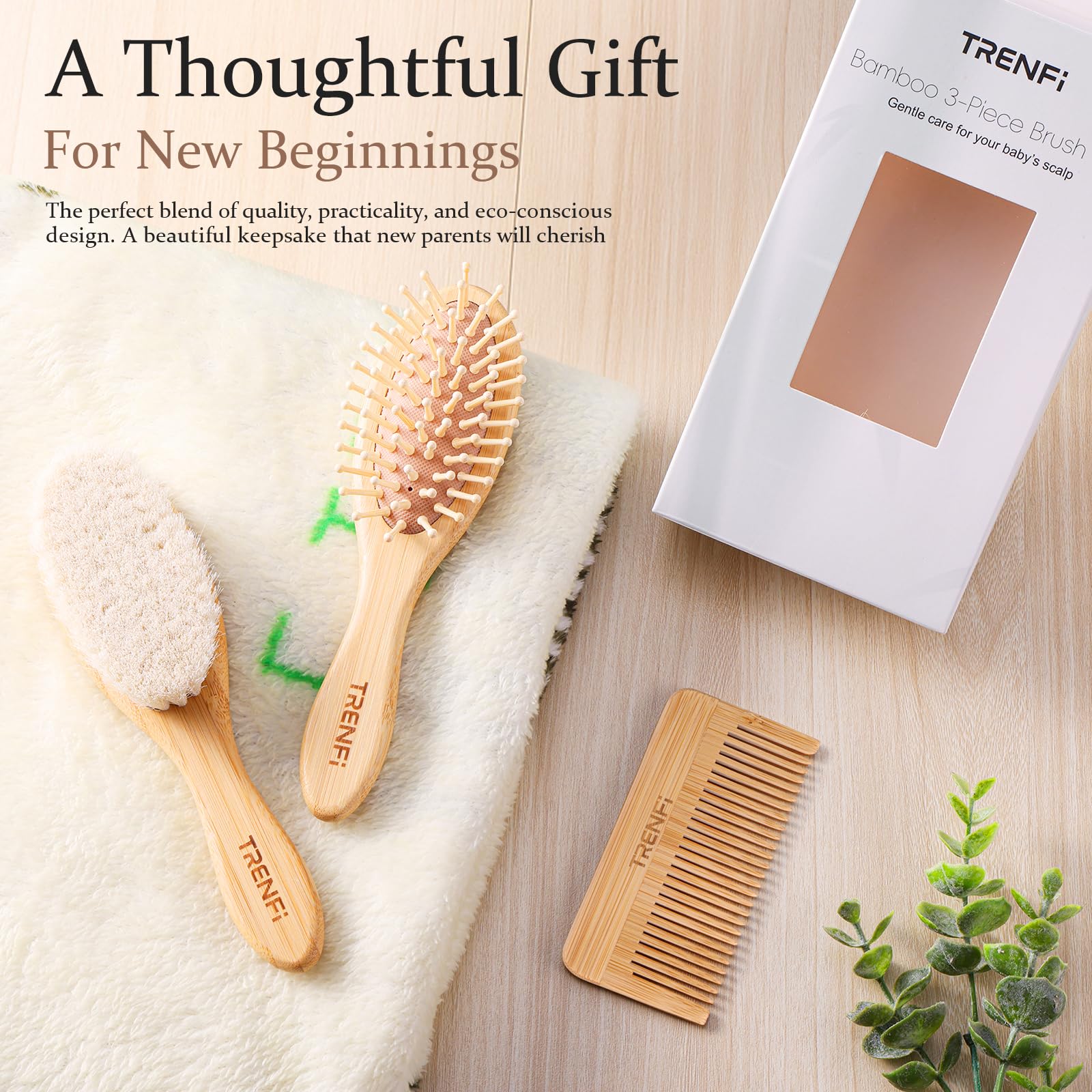 TRENFI gift-ready packaging for baby showers and registries.