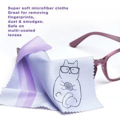 TreVee Kitty microfibra rosada elimina huellas y aceite de pantallas