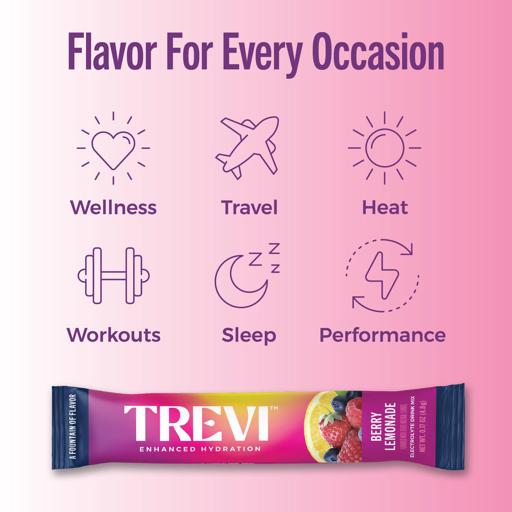 TREVI daily hydration sticks for busy family and work life