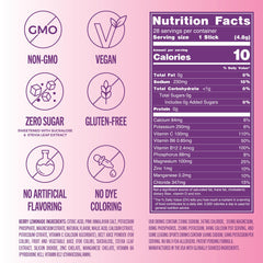 TREVI Berry Lemonade formula with no artificial dyes and clean ingredients