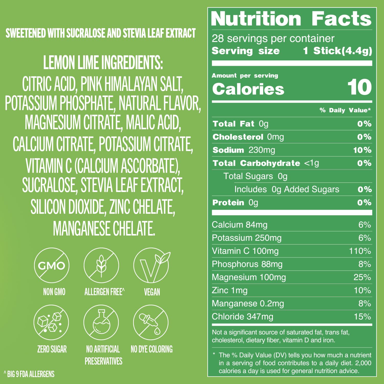 Nutrition highlight of TREVI ingredients including pink Himalayan salt