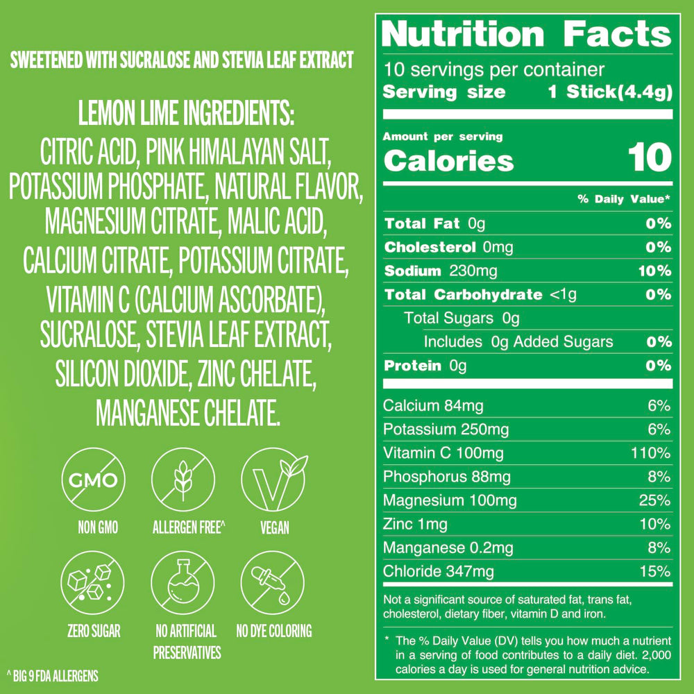 TREVI zero sugar allergen-free electrolyte formula with minerals.