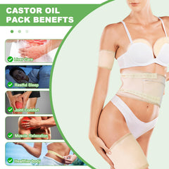 Trevonix Castor Oil Pack Wrap for neck - adjustable fit for relaxed sessions.