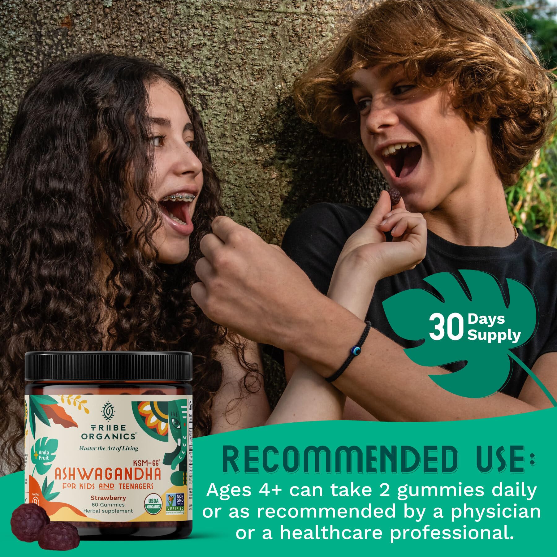 TRIBE ORGANICS amla-fruit natural flavor gummies for daily wellness ritual