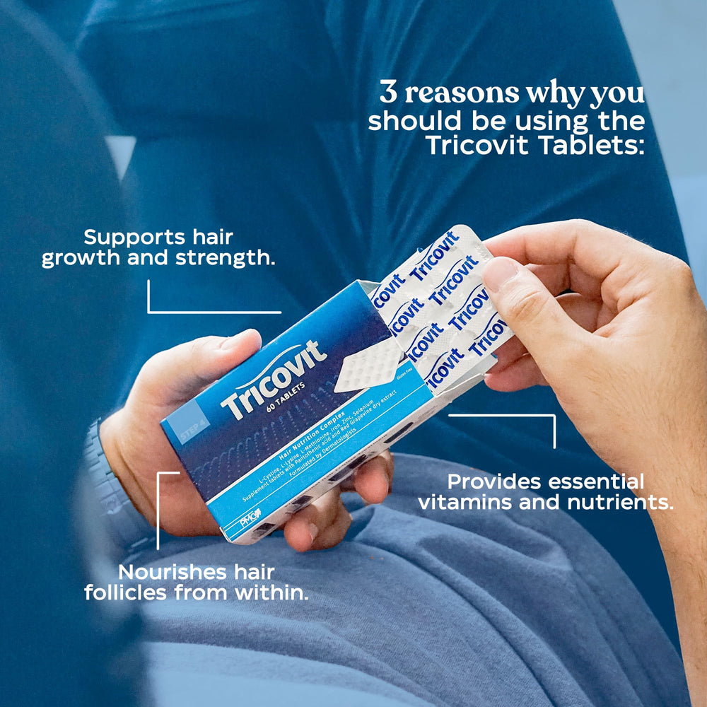 Tricovit tablets for daily use with meals.