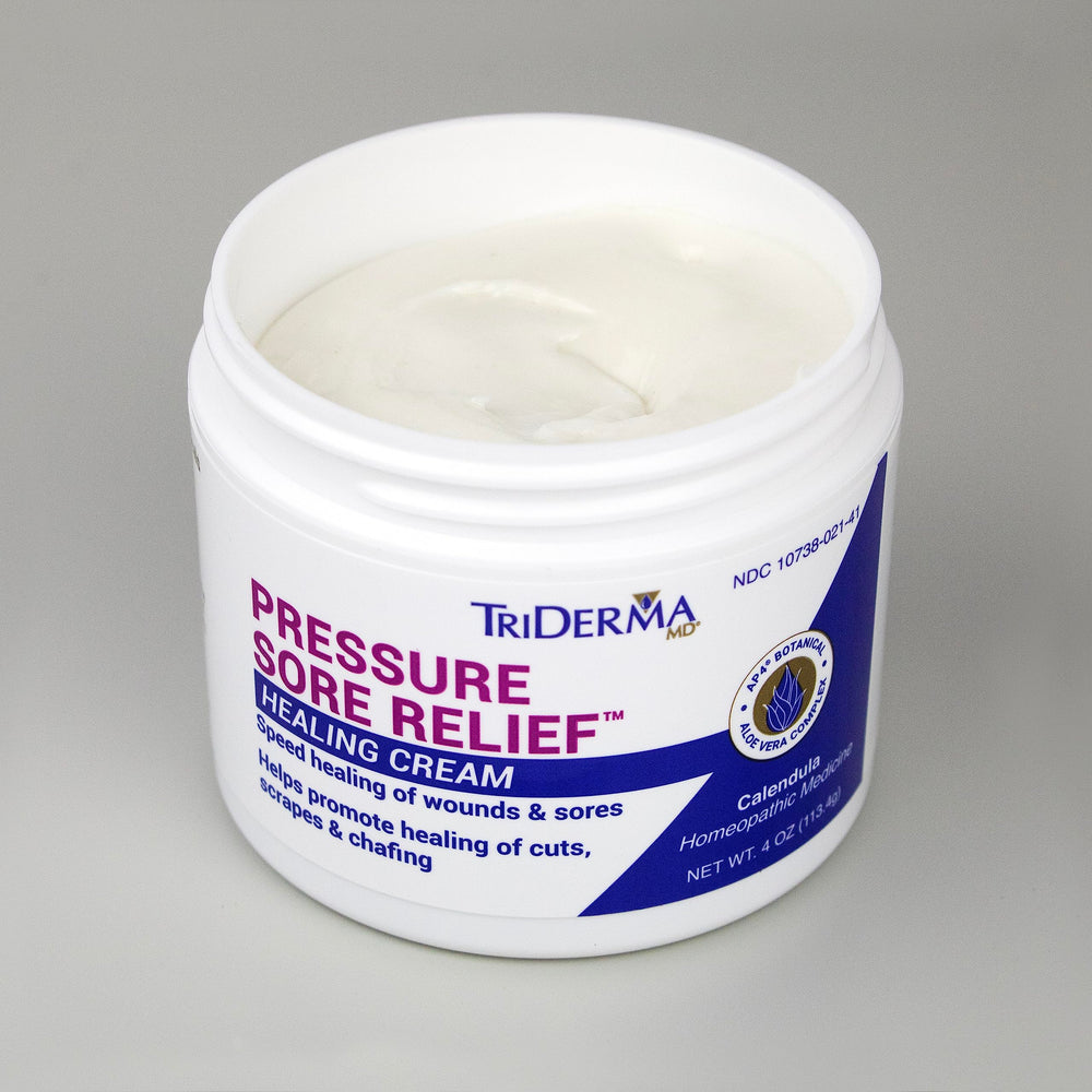 Caregiver applying TriDerma MD cream as part of a skin care routine