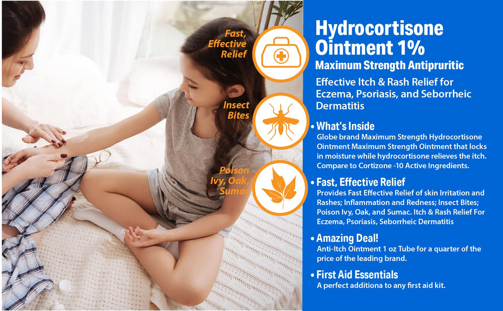 Trifecta Globe Hydrocortisone Ointment three-pack tubes arranged for value.