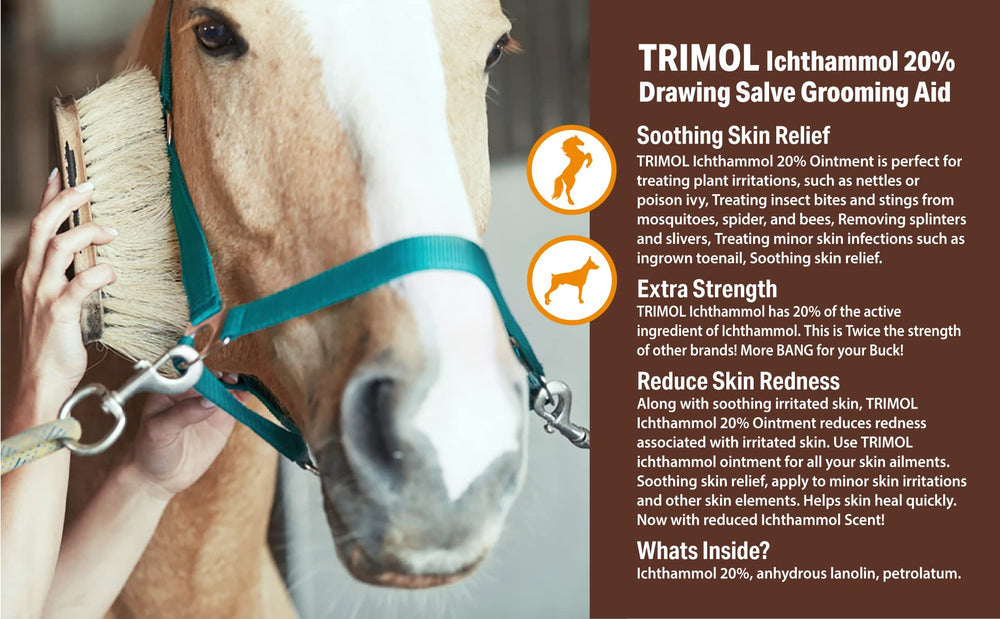 TRIMOL Ichthammol 20% ointment ingredients: lanolin and petrolatum