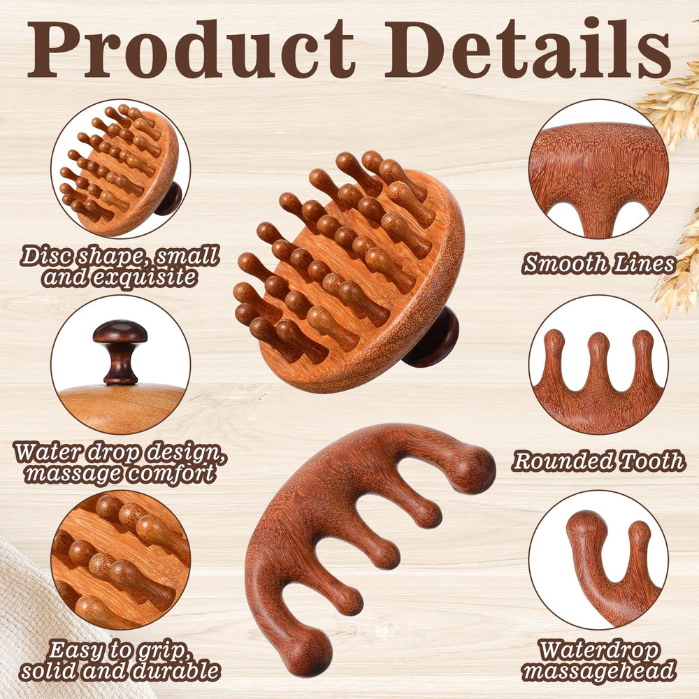 Trinkrittey hand-polished wood grain gift massager with unique patterns