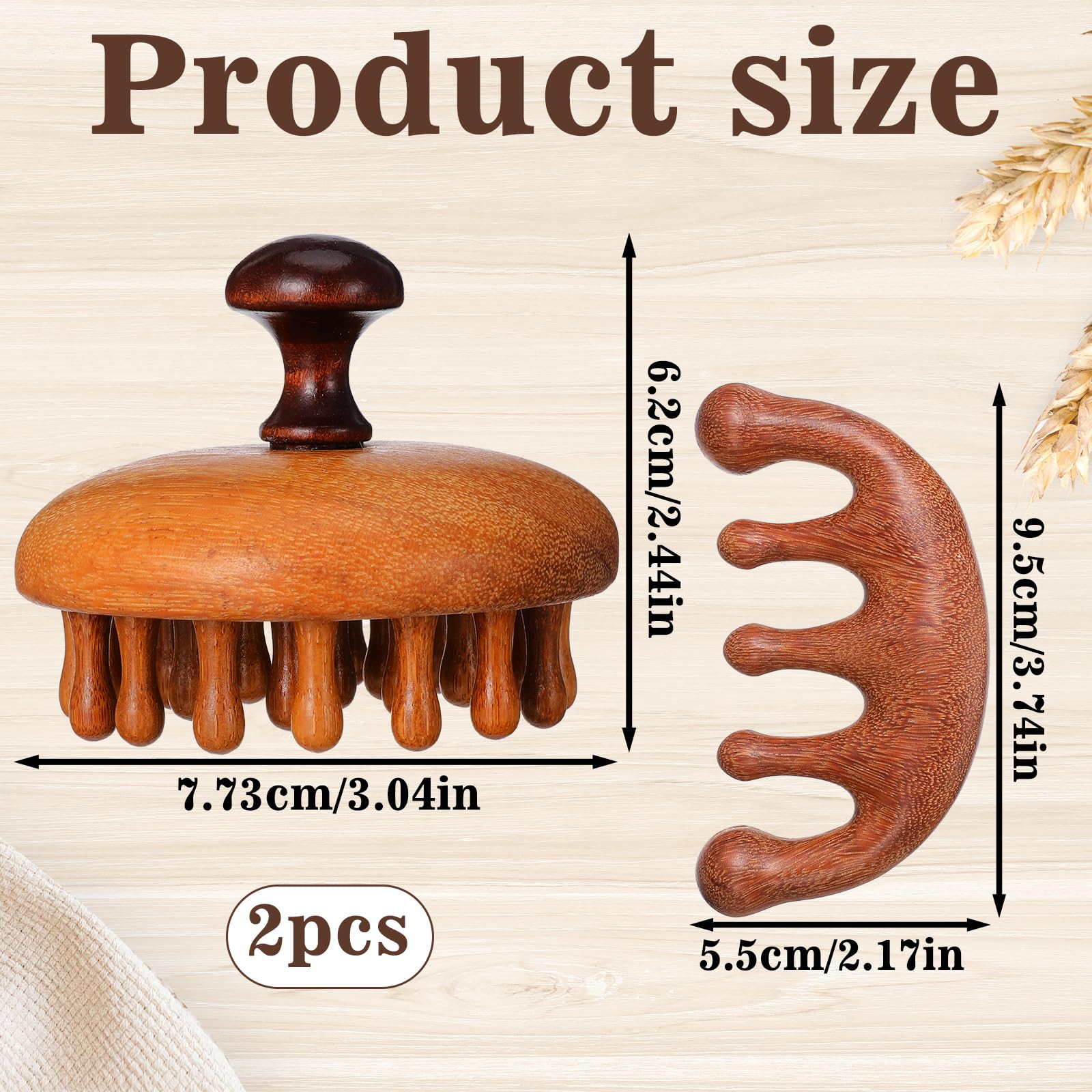 Trinkrittey wide-tooth comb massager for versatile wet and dry hair care on travel