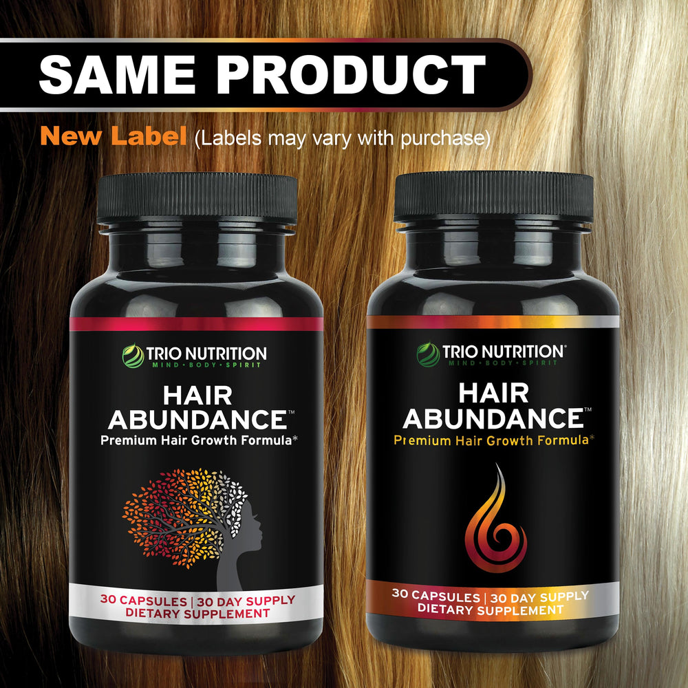 TRIO NUTRITION Hair Abundance vegetable capsules enhance daily routine convenience.