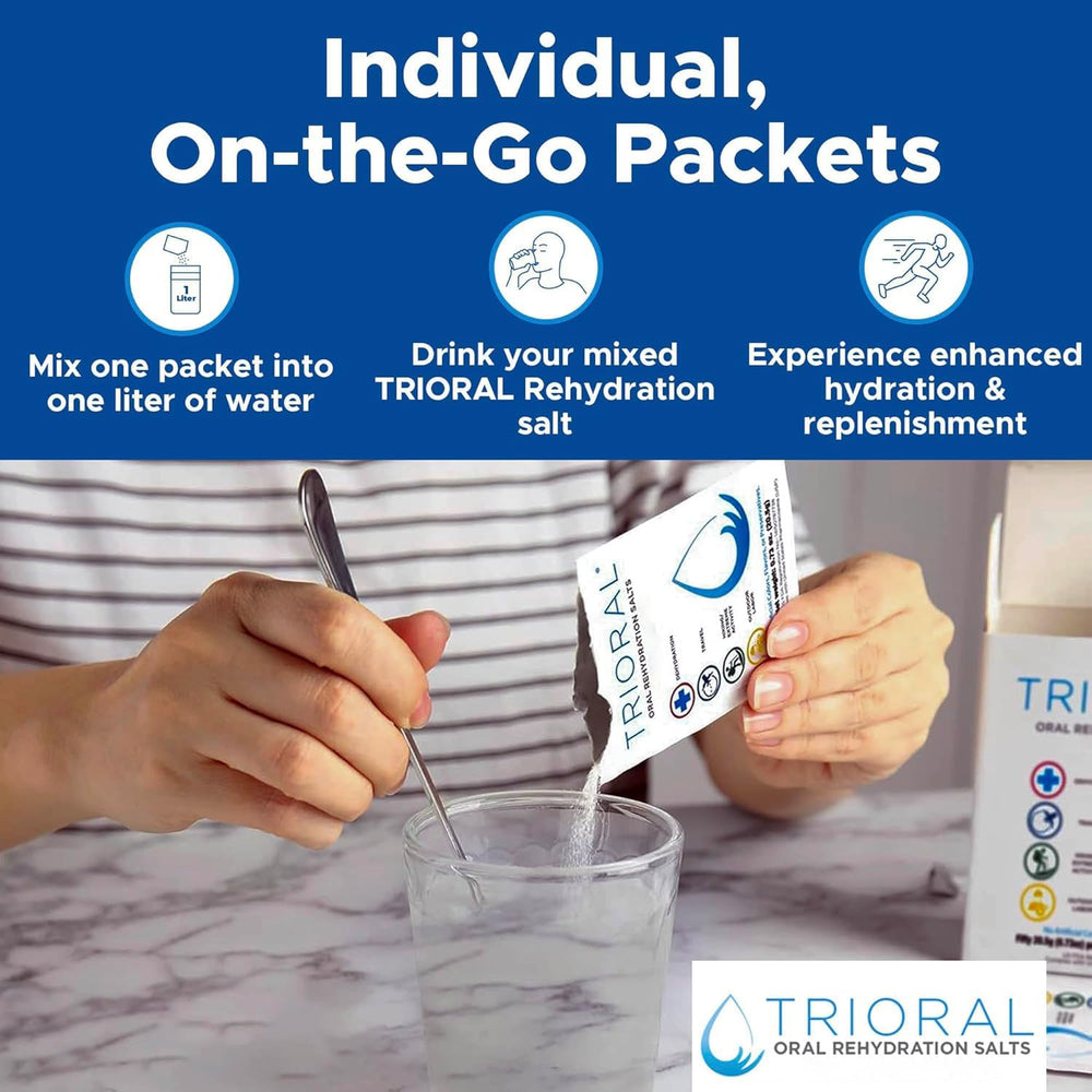TRIORAL ingredients include glucose, sodium, and potassium for balanced hydration.