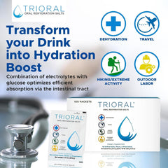 TRIORAL unflavored formula provides clean hydration without additives.
